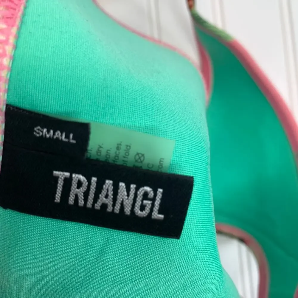 Triangl Pink Floral Bikini Bottom Sz Small